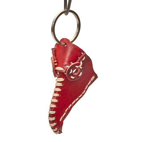 PLAGUE MASK KEYCHAIN - RED